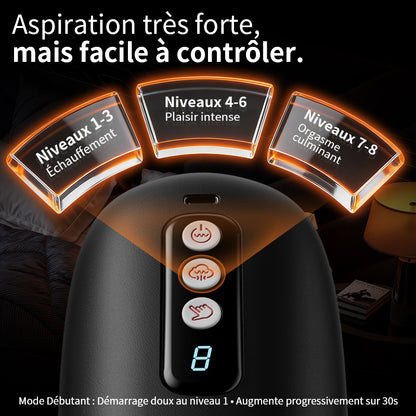 Sophia – Aspiration Puissante Meilleur Rapport Qualité-Prix Dimensionnement Cristal Clair Masturbateur Masculin Automatique