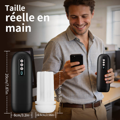 Sophia – Aspiration Puissante Meilleur Rapport Qualité-Prix Dimensionnement Cristal Clair Masturbateur Masculin Automatique