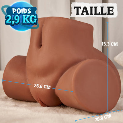 Sara Harlow - Pot de miel artificiel marron à jambes croisées et hauteur hanches, 2,9 kg Poupée de Fesses