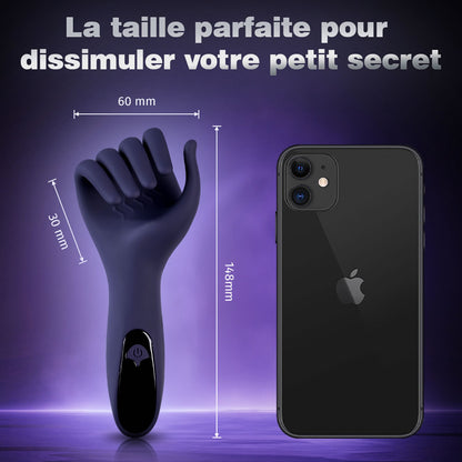 La main droite de Dieu – Fonction de vibration à 9 fréquences, design simulé, adaptée aux utilisateurs dotés d’un grand pénis