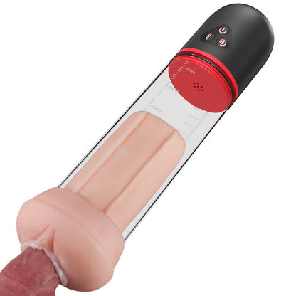 Pompe d'agrandissement masculine Acmejoy S-HANDE en forme de chatte, 3 pompes à succion et 9 pompes vibrantes