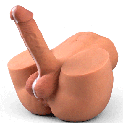 Gode vibrant à poussée réaliste pour fesses 10,12 lb Marron