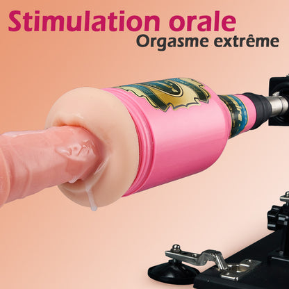 Azax - Plaisir ultime avec la machine sexuelle la mieux notée - 7 accessoires, poussée automatique, amour anal