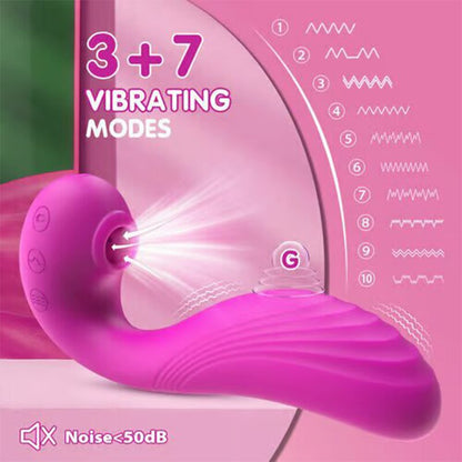 Nimue - 10 Vibrations 5 Battements Sucer Léchage Clitoridien et Vibrateur Point G