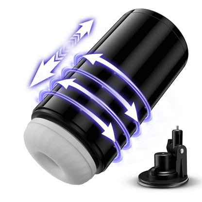 Lightspeed-7 types d'extension et 7 types de rotation Support à ventouse Masturbateur 4 en 1 pour homme