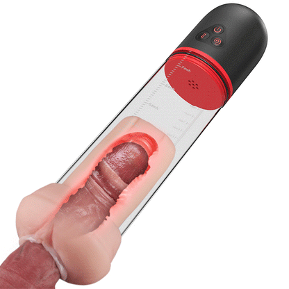 Pompe d'agrandissement masculine Acmejoy S-HANDE en forme de chatte, 3 pompes à succion et 9 pompes vibrantes