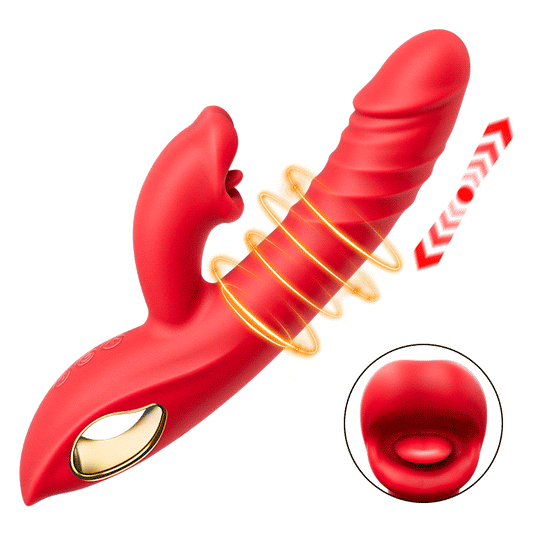 Vibromasseur point G 4 en 1, stimulation clitoridienne par morsure de lèvres, jouets sexuels pour femmes et couples