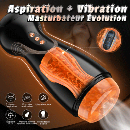 SolaceX - 8 Succion 10 Vibration One Touch Orgasm Digital Vacuum Masturbator