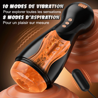 SolaceX - 8 Succion 10 Vibration One Touch Orgasm Digital Vacuum Masturbator