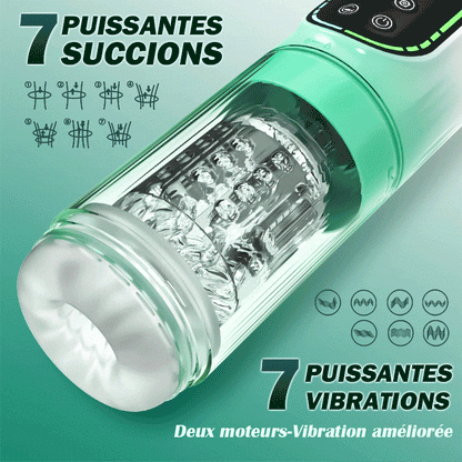 Heaven -  4 EN 1 rotative à succion et vibrante pour hommes Masturbateur Cup