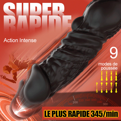 Leonidas - Masseur de prostate 6 en 1 à poussée rapide avec télécommande et application