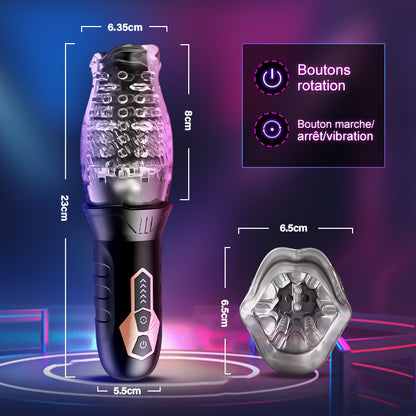 TORNADO - Masturbateur Cup coque souple et transparente