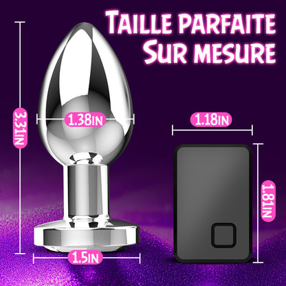 Soren - Vibromasseur anal avec boîtier en métal et 10 modes de vibration pour hommes et femmes