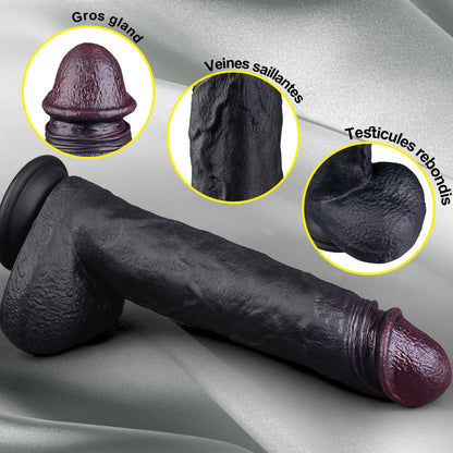 Maurice - Gode Chauffant à Vibrations et Poussées Marron Grande Taille pour Hommes et Femmes