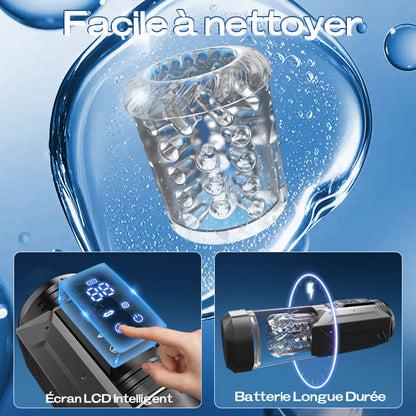 King – Suction puissante, enveloppement 360° profond et serré, facile à nettoyer