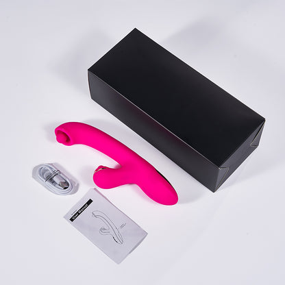 Clitoris Dual Bullet 7 tapotements vibrants et 10 stimulations rotatifs