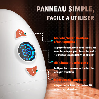 Explorer - Innovative Pleasure Masturbateur électrique à double entrée Massage des testicul