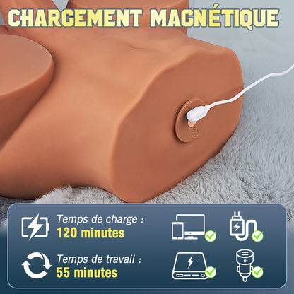 Gode vibrant à poussée réaliste pour fesses 10,12 lb Marron